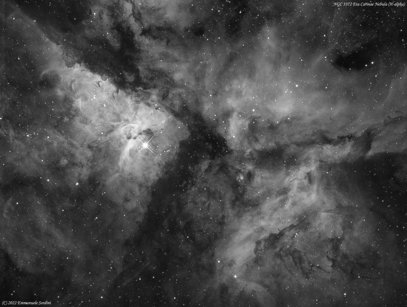 NGC 3372 Eta Carinae Nebula (H-alpha only)