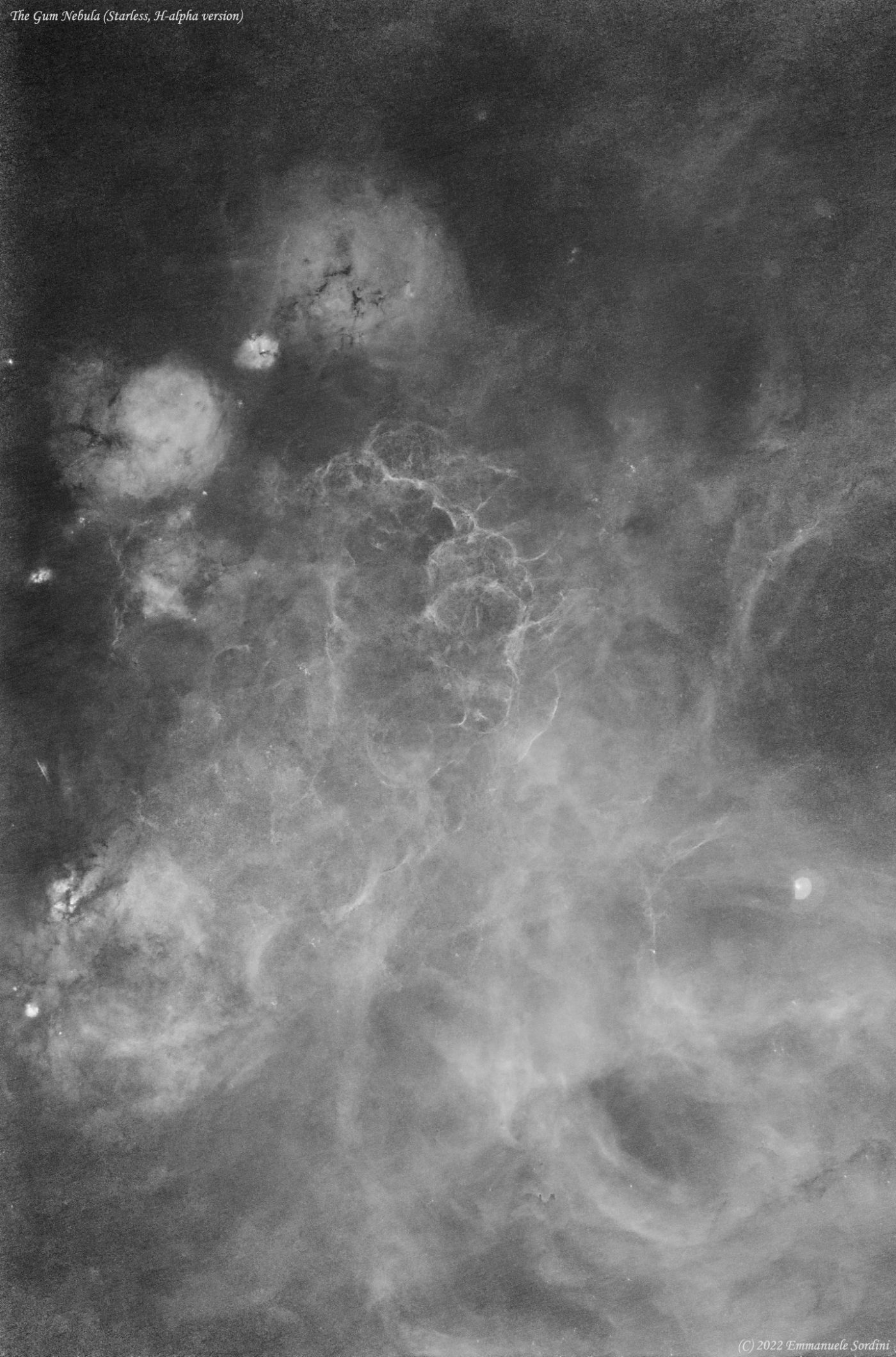 Gum Nebula - H-alpha starless version