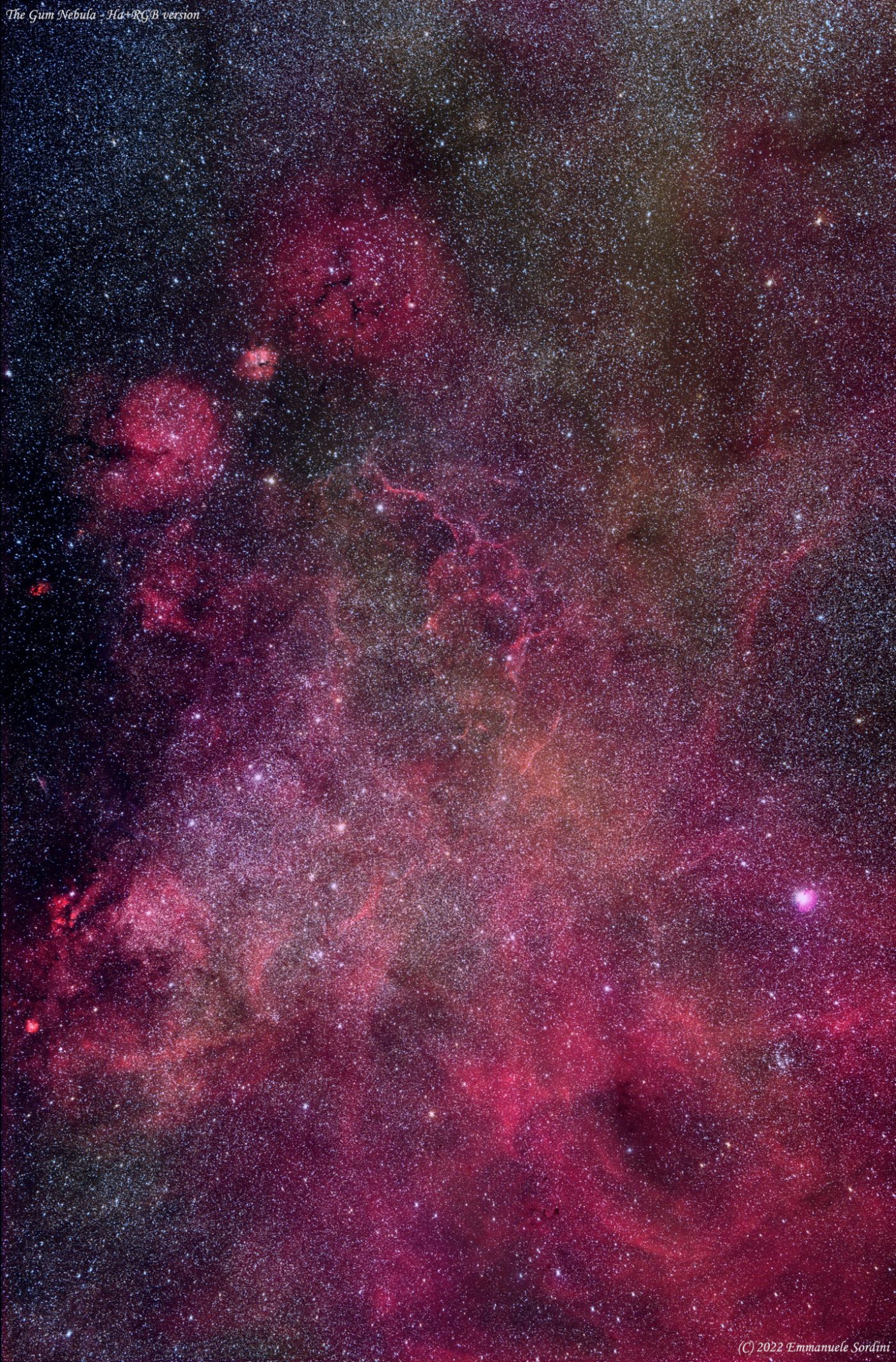 Gum Nebula - Ha+RGB composite