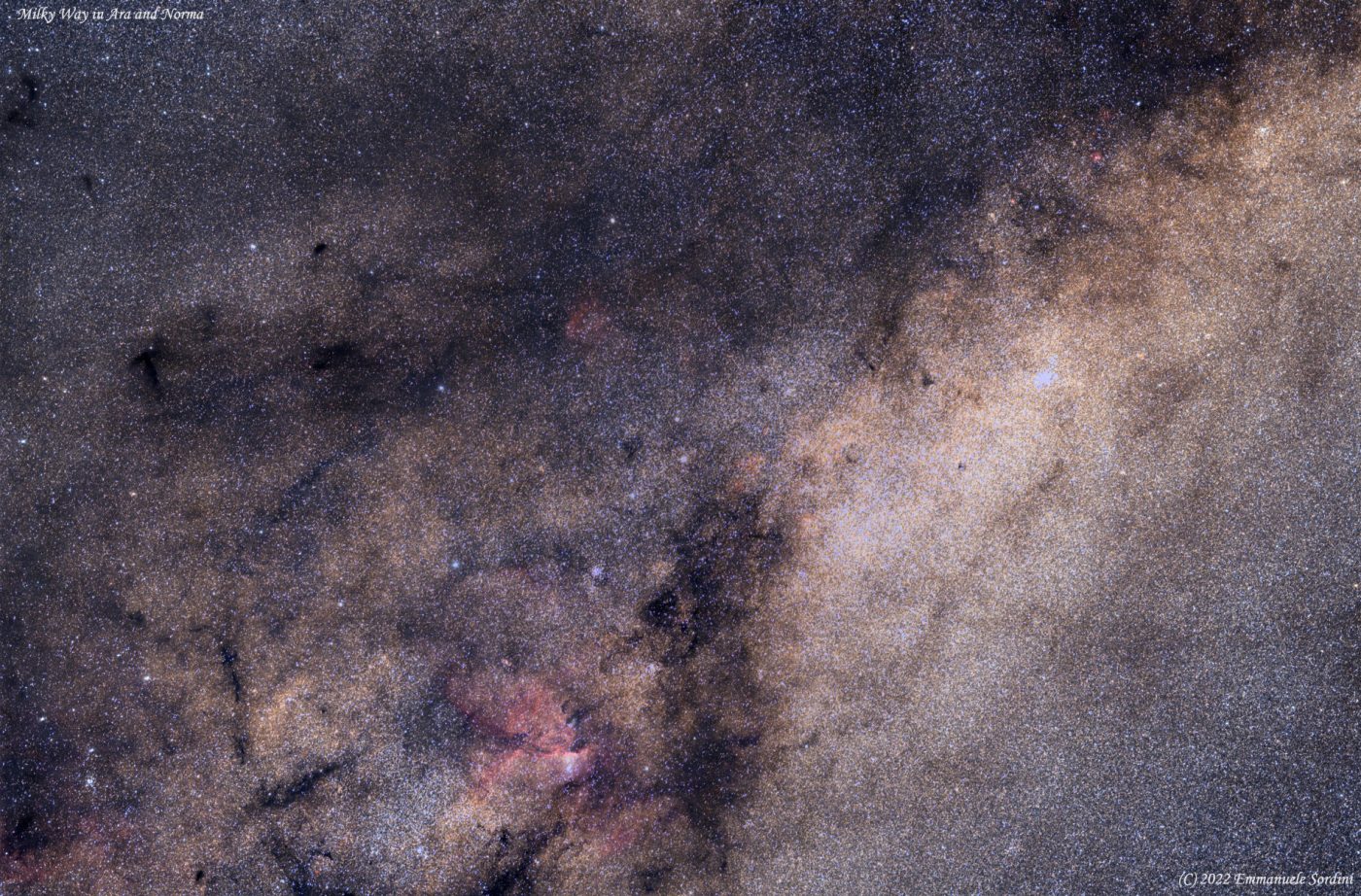 Milky Way in Ara and Norma, NGC 6188, NGC 6193