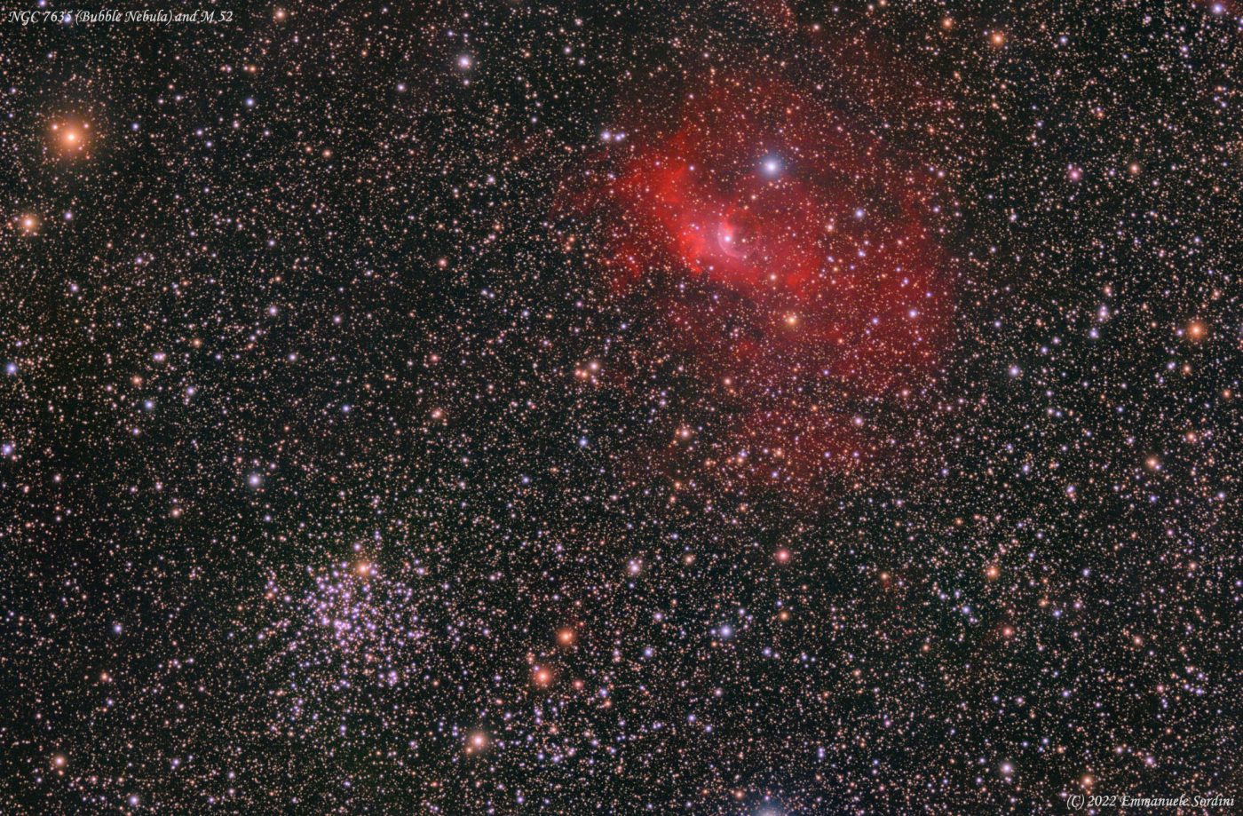 NGC 7635 (Bubble Nebula) and M 52