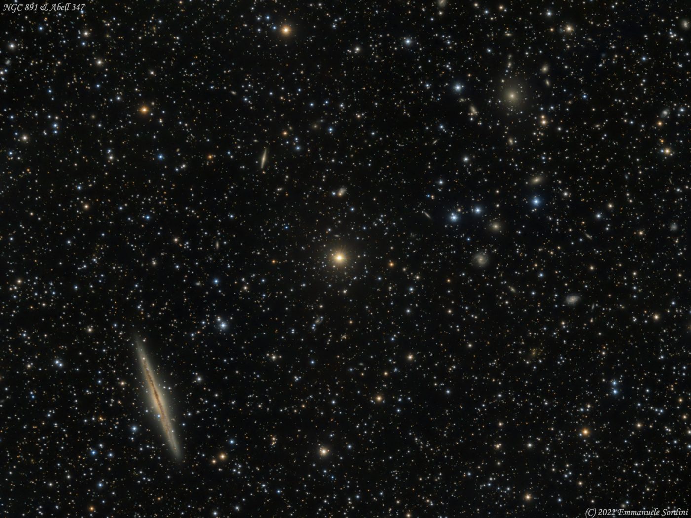 NGC 891 and Abell 347
