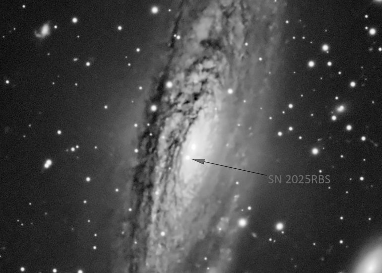 SN 2025 rbs in NGC 7331 (closeup)