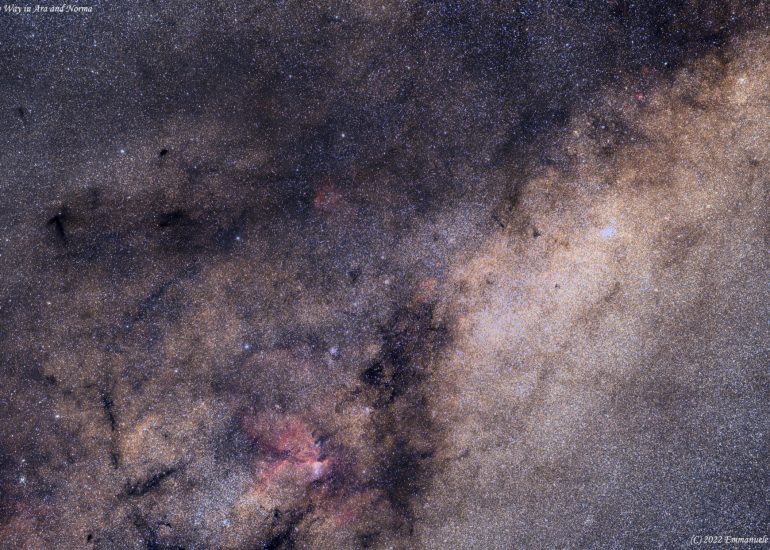 Milky Way in Ara and Norma, NGC 6188, NGC 6193
